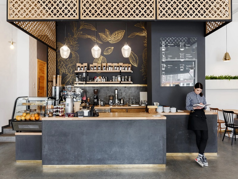 khu vực quầy bar-pha chế