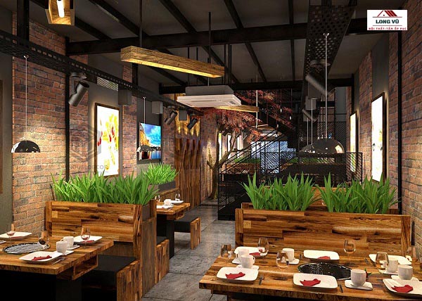 thiết kế không gian nhà hàng lẩu nướng