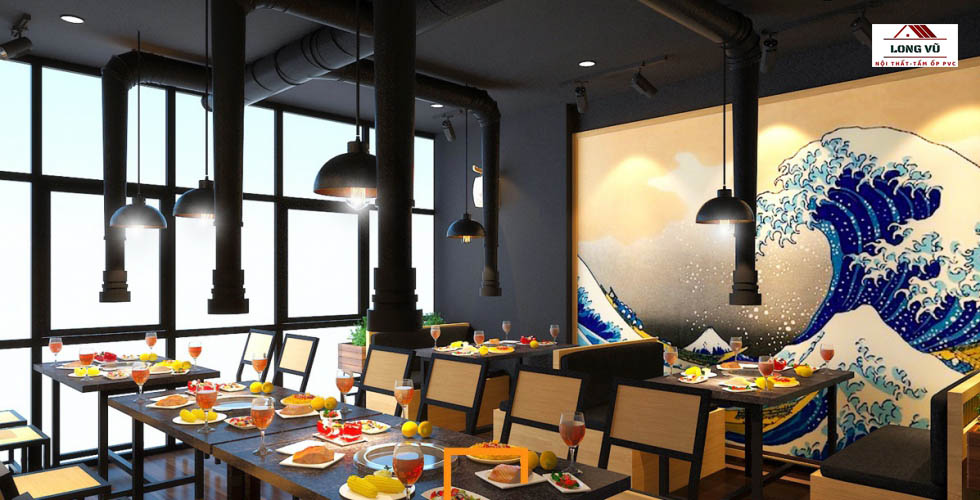 thiết kế nội thất nhà hàng lẩu nướng