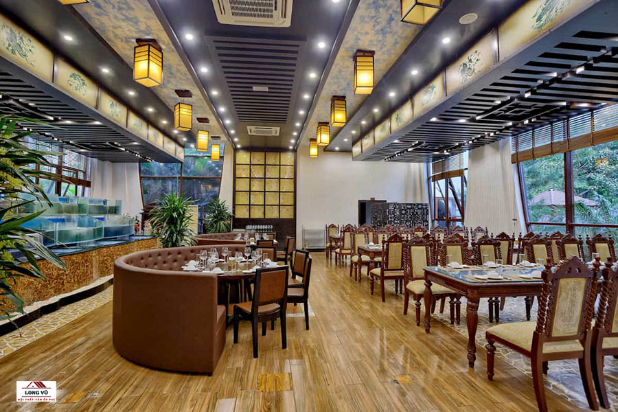 thiết kế nội thất nhà hàng phong cách hiện đại