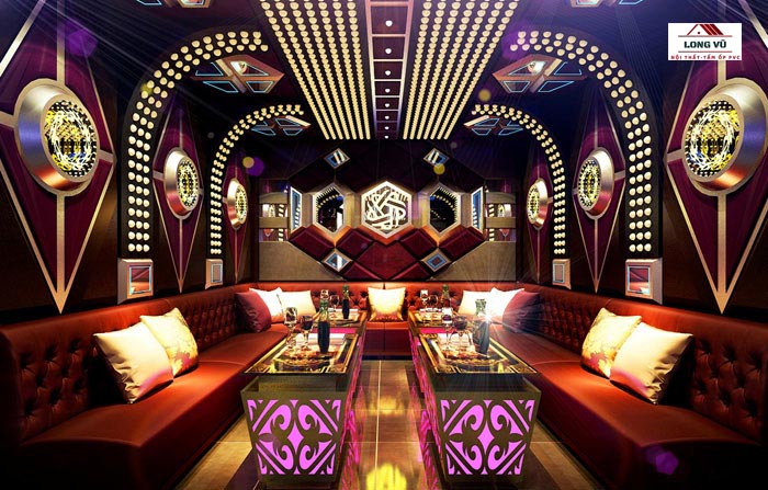 mẫu thiết kế nội thất phòng karaoke công nghệ đèn led