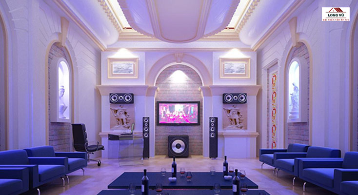 mẫu thiết kế phòng karaoke phong cách gia đình